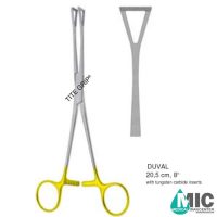 پنس روده و بافت دووال با فک تنگستن کارباید (DUVAL)